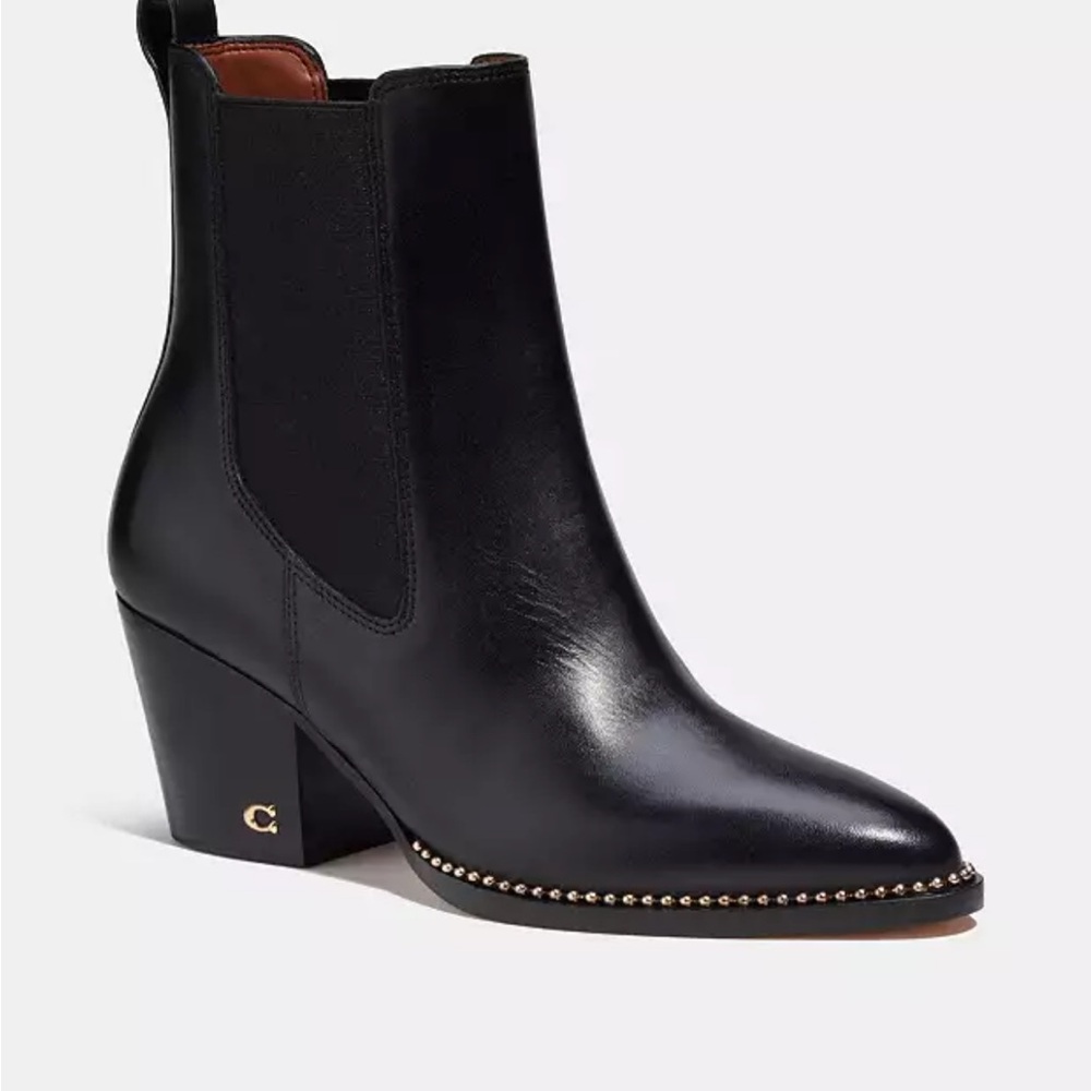 Coach Black Heeled Boots